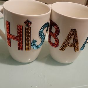 His Bae mugs wt rhinestone
